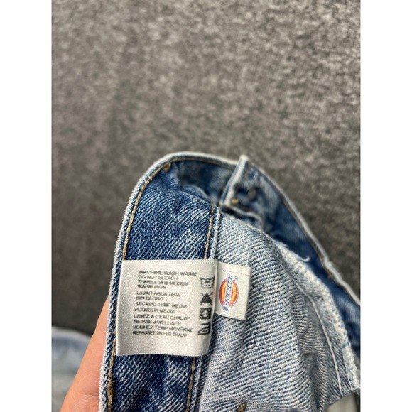 Dickies Carpenter Jeans Mens 32x30 Blue Fits 33x26 Light Relaxed Fit Workwear - Picture 10 of 16